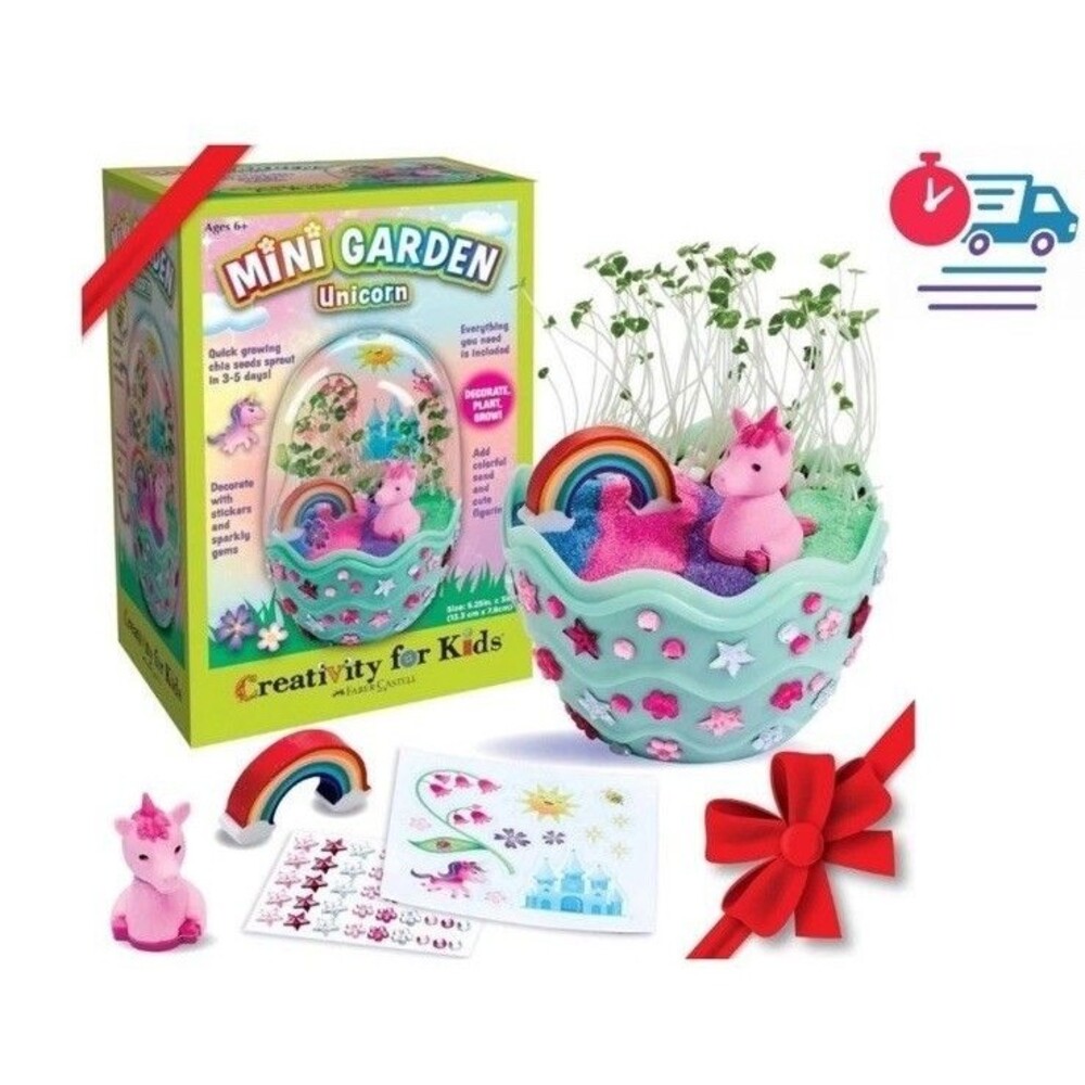 Creativity for Kids Unicorn Terrarium Kit – Mini Garden Craft Toy for Girls Ages